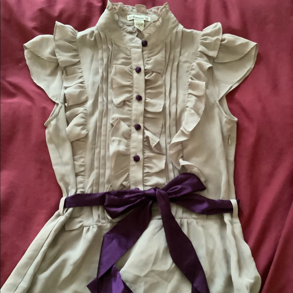 Forever Blouse with Purple Sash